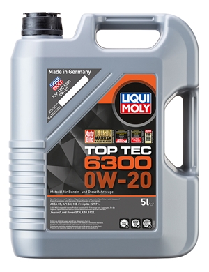 Liqui Moly น้ำมันเครื่อง Toptec 6300 0w-20  ACEA C5 (5 ลิตร) แถมกรอง bosch